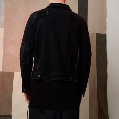 Black Design Forum patchwork denim jacket